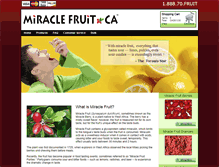 Tablet Screenshot of miraclefruit.ca